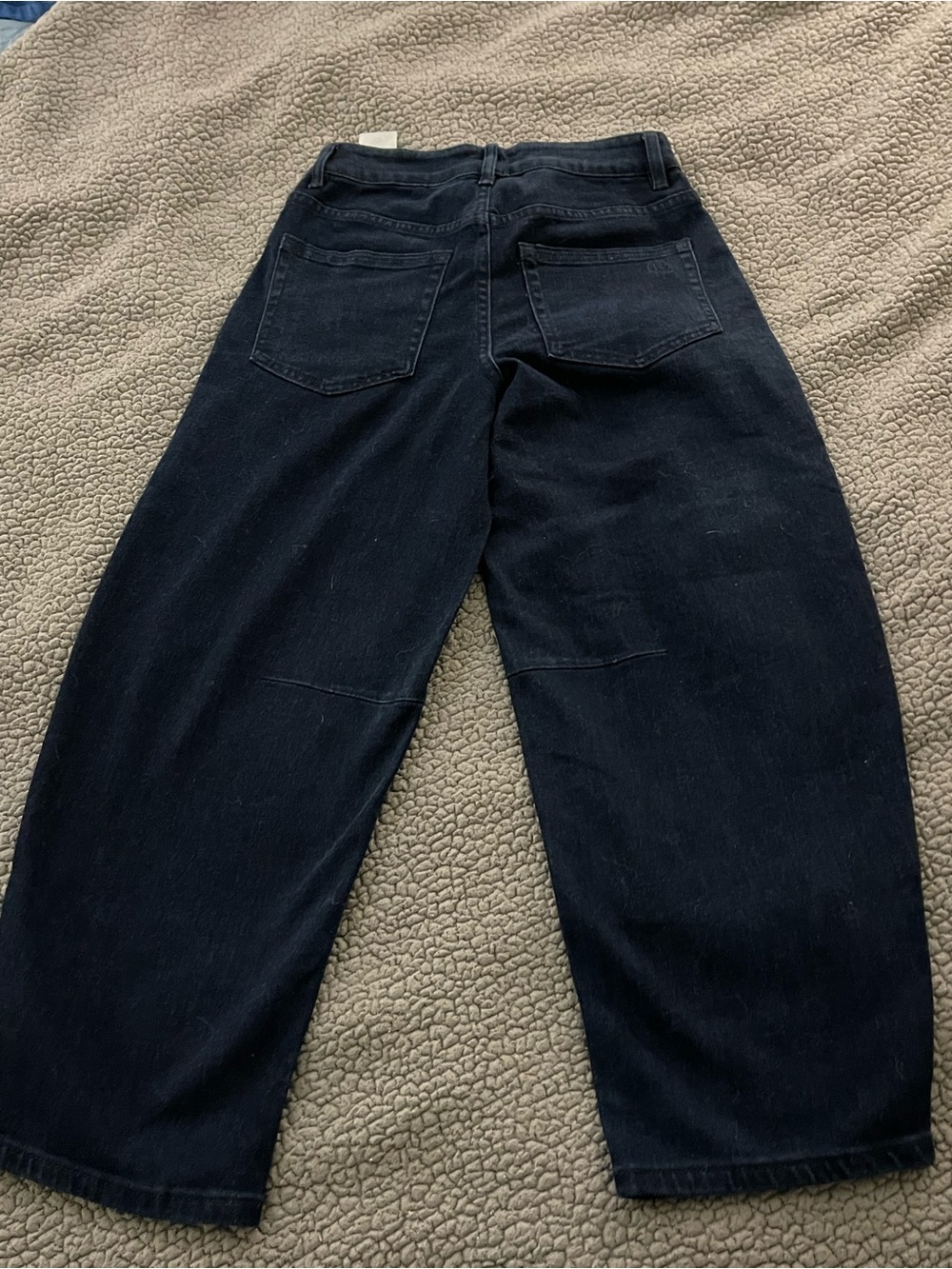 Carla Rockmore QVC Barrel Jeans 0 Petite dark wash - Picture 7 of 8